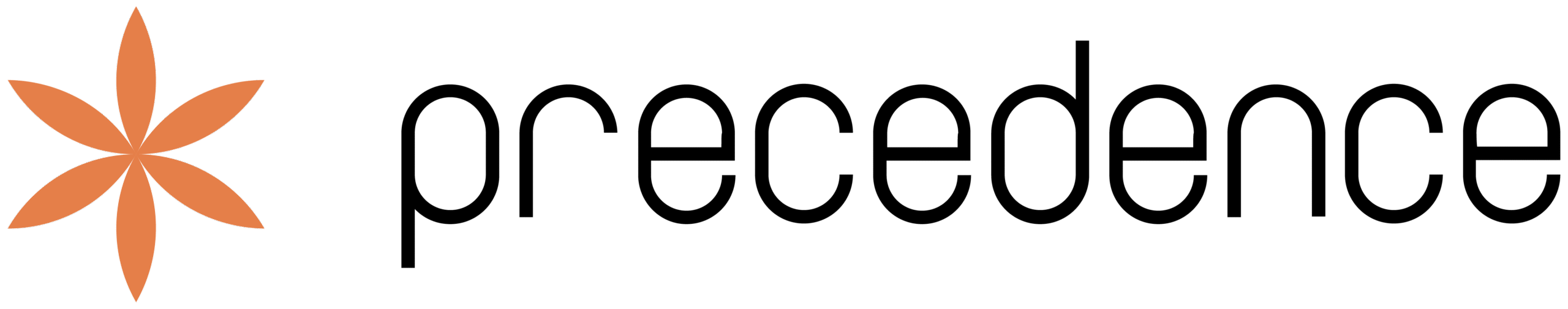 Precedence logo zwart