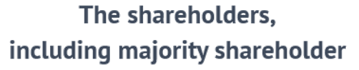 Shareholders incl maj shareholder text